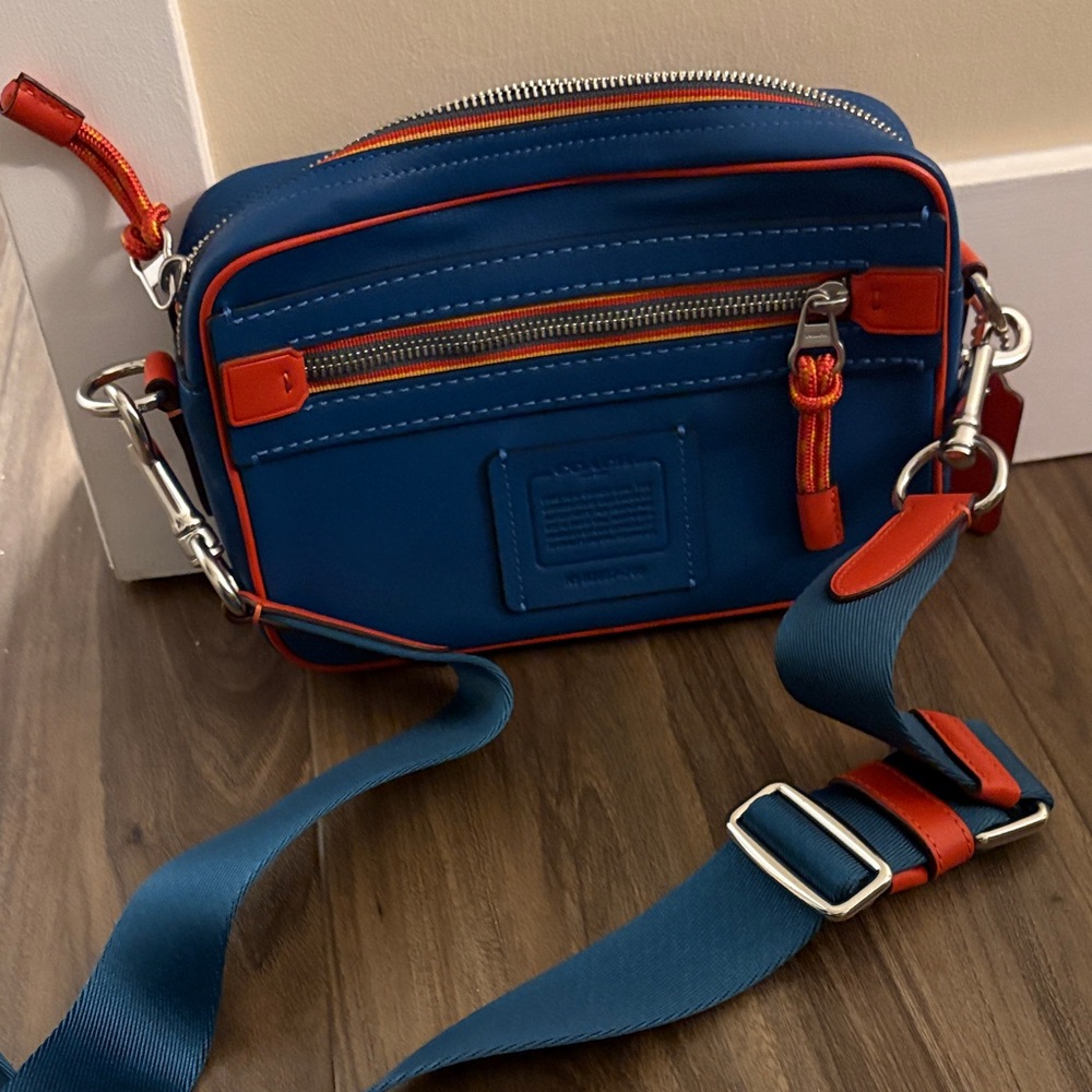 Blue and Red Coach Camera/ Crossbody Bag NWT